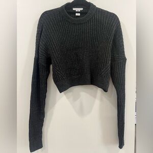 Urban Outfitters Black Ribbed Crew Neck Sweater
